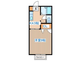 プレジオ泉崎B棟の物件間取画像